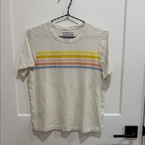 FahertyWomen's Short Sleeve Tee with Colorful Stripes